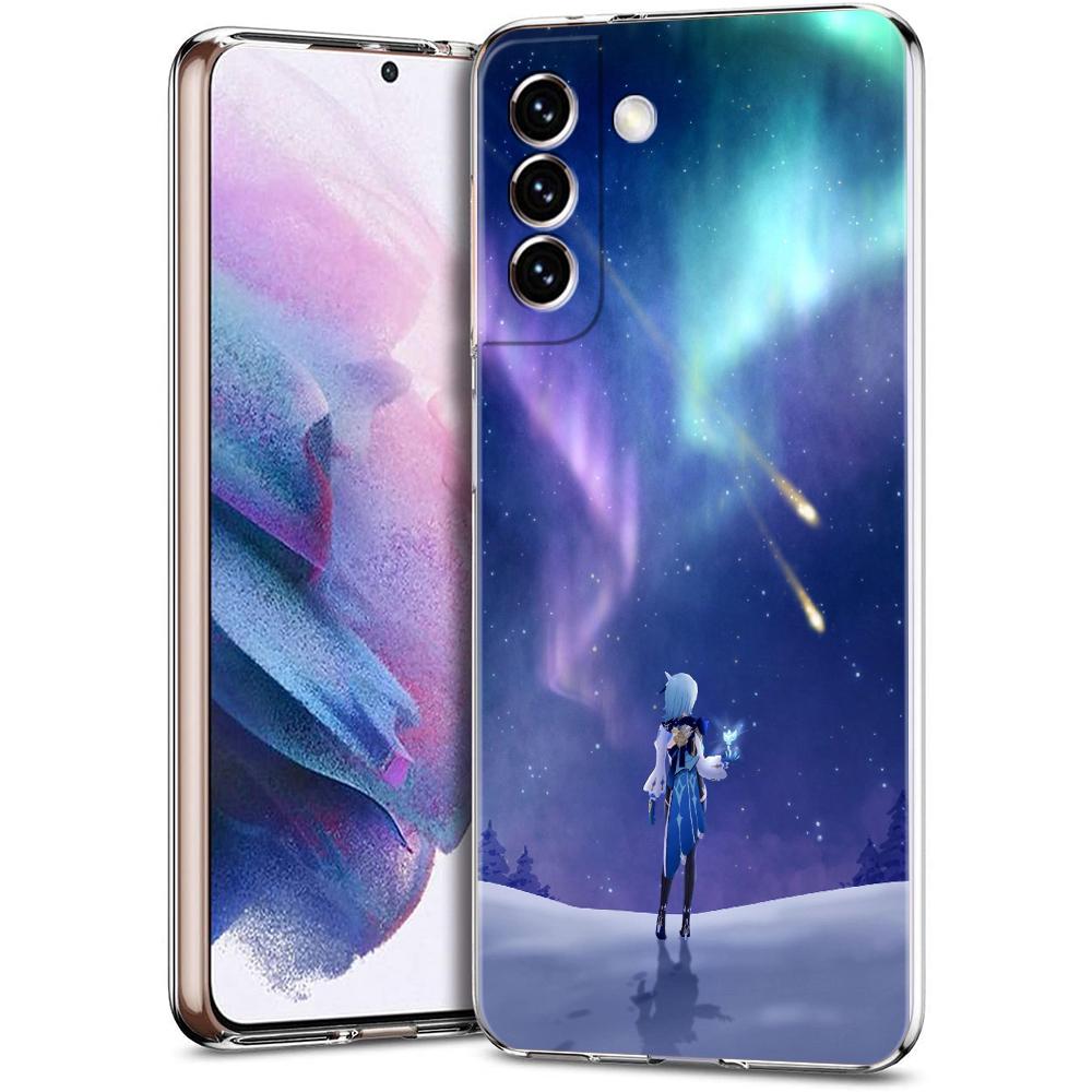 Genshin Impact Game Landscape Phone Case For Samsung Galaxy S24 Plus S23 S22 S21 S20 FE Ultra 5G S10 S10E S9 Soft Clear Cover
