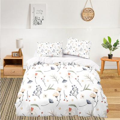 Frische Botanische Florale Bettwäsche Set Queen Größe Für Kinder Erwachsene Bauernhausstil Blätter Blume Zweig Bettbezug Kissenbezüge Deko