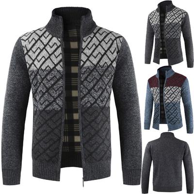 Men's Knitted Long Sleeve Cardigan Sweaters Casual Tops Men's Knitted Long Sleeve Cardigan Sweaters Casual Tops
