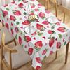 Summer Strawberry Rectangle Tablecloth Wedding Party Home Decor Washable Sweet Fruit Love Heart Table Cloths Kitchen Table Decor