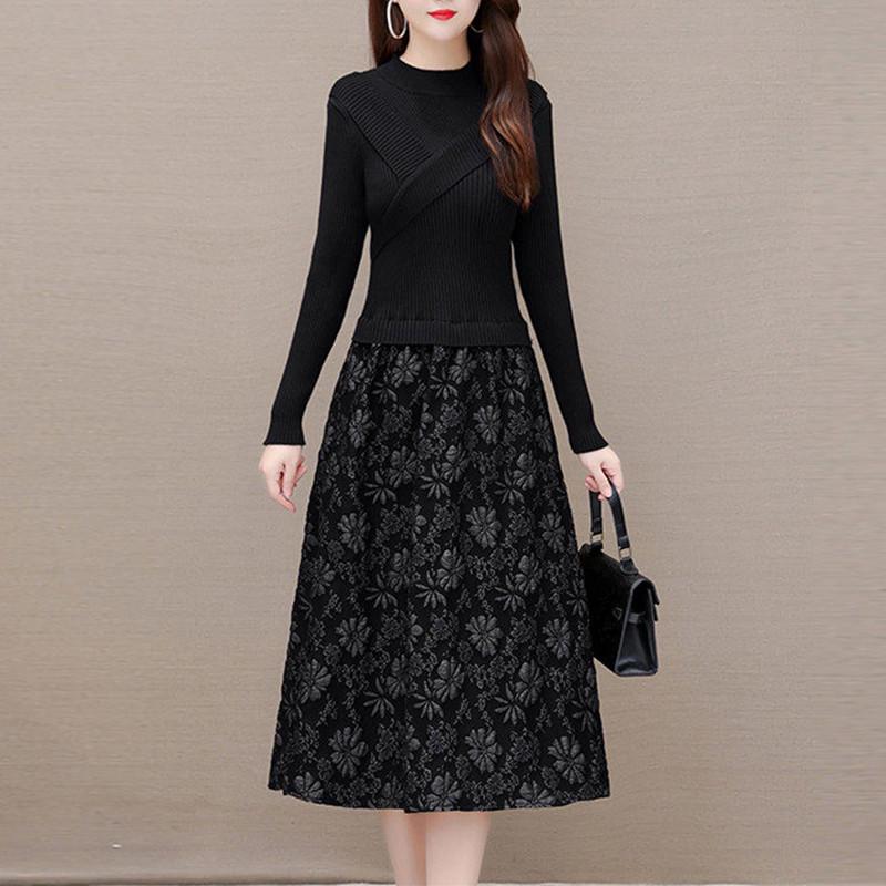 Autumn Winter 2026 High-End Goddess Style Knit Dress for Women