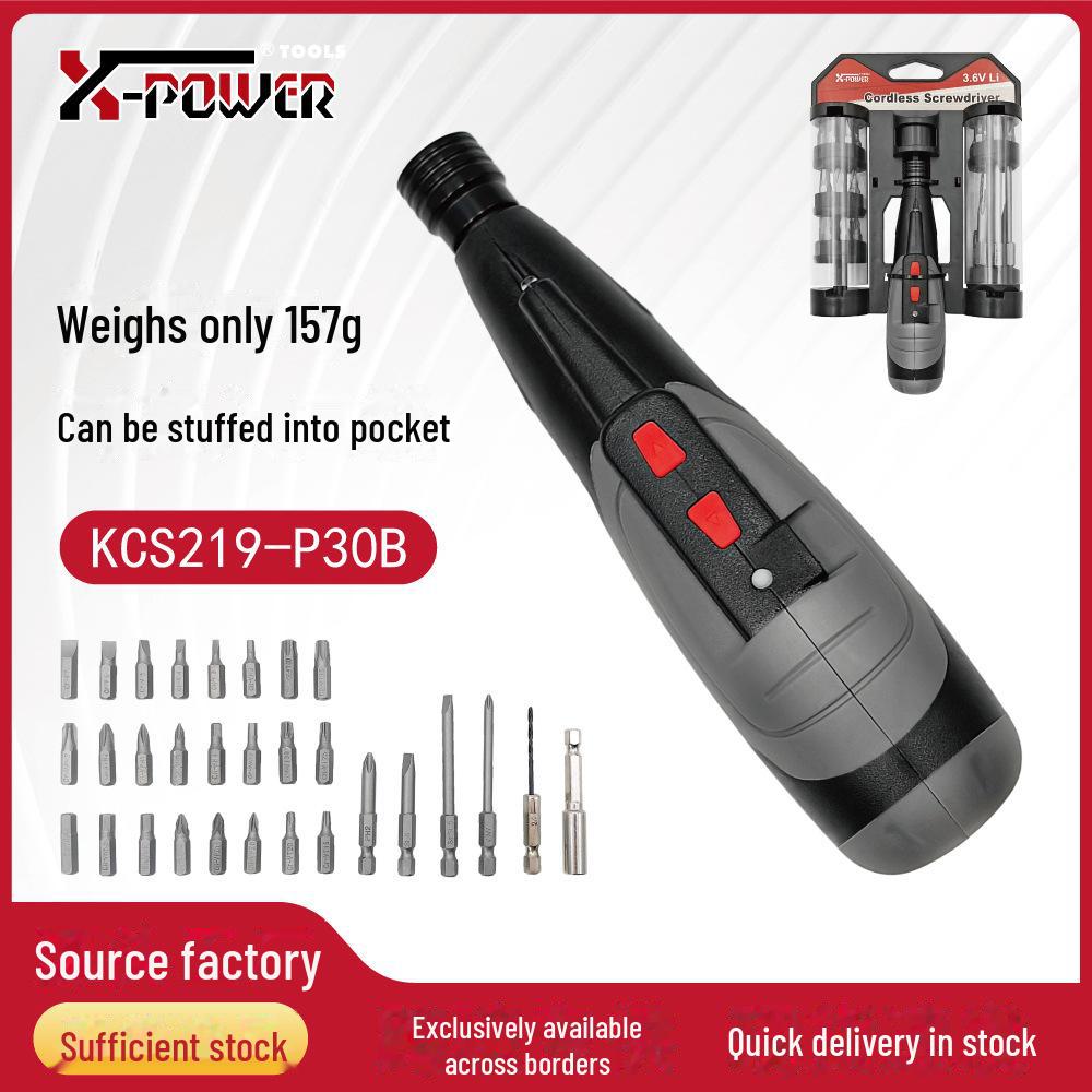 

3.6V Rechargeable Electric Screwdriver Set with Stand and Display