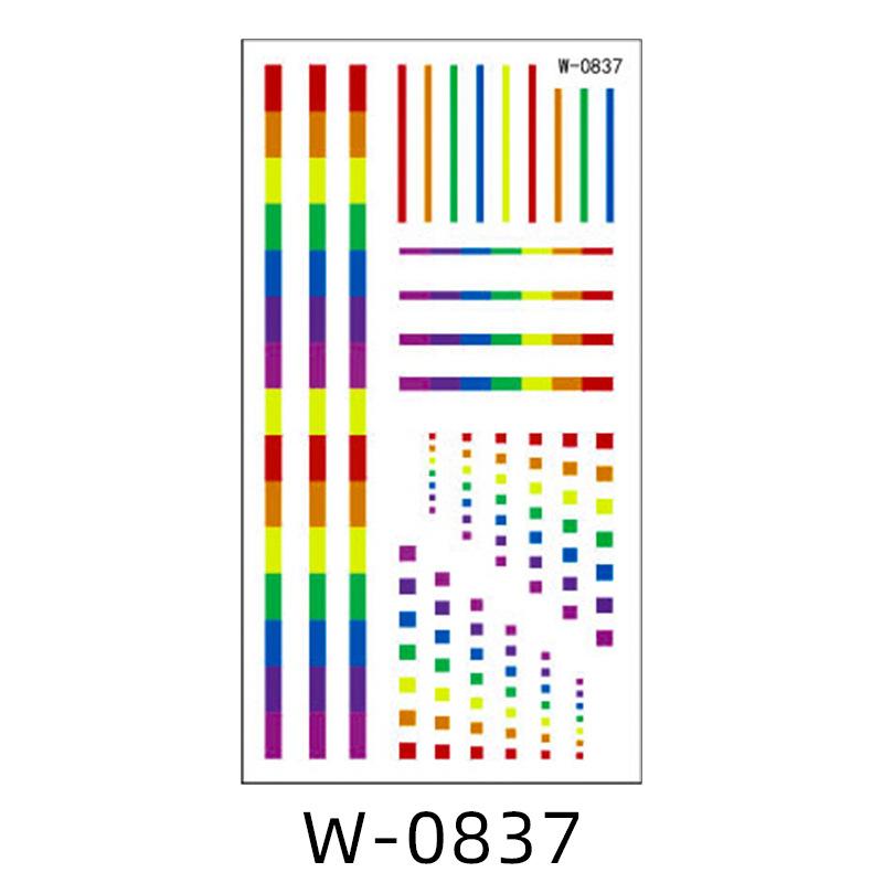 Cartoon Tattoo Sticker Waterdicht Regenboogkleur Persoonlijkheid Schattige Tattoo Sticker Kinderen Tijdelijke Tattoo