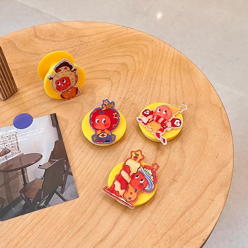 Cute Cartoon Telescopic Phone Holder with Airbag - Portable Folding Desktop Stand 2026 Hot Sale