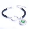 Diamond Inlaid Aroma Diffuser Bracelet: Adjustable Black Rope Wristband for Women