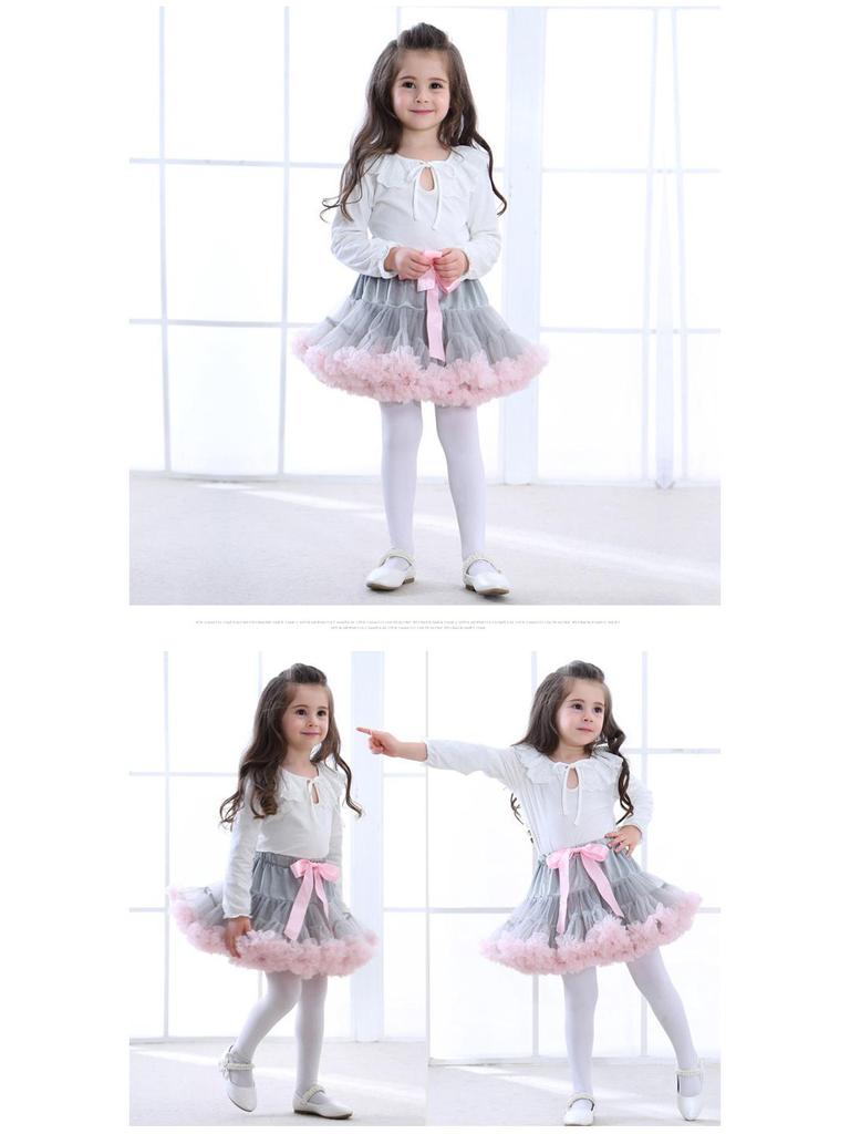 Flickors fluffiga tutu prinsesskjol - Sommar 2025 trendig europeisk och amerikansk stil