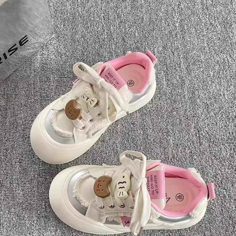 Platform-soled versatile shoes niche board shoes women's new spring versatile dopamine casual bread shoes