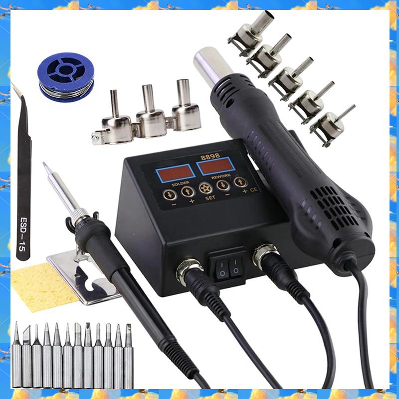 FTS 8898 Soldering Station Portable Digital Hot Air BGA Rework Solder Station For Cell-Phone PCB IC Welding Tools