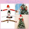 Charming Christmas Tree Topper With Creative Cartoon Santa Claus For Festive Decor