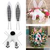 Easter Decor Bunny Wreath , DIY Bunny with Ears, Home Wall Hanging Cartoon Ornament Decor, Welcome Sign Wreath Attachment