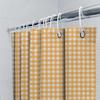 Gelbe und Weiße Vichy-Muster Duschvorhang für Badezimmer - Wasserdicht und Langlebig mit Rostfreien Haken Werten Sie den Raum auf