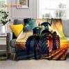 Retro Tractor Car 3D Truck Soft Flannel Blanket for Beds Bedroom Sofa Picnic ,Throw Blanket for Cover Outdoors Leisure Gift