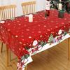 Santa Claus Elk Table Cover Plastic Party Tablecloths Christmas Tablecloth  Christmas Decoration