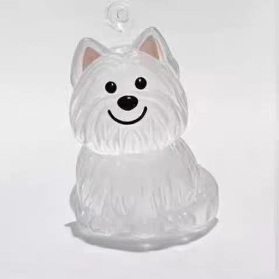 Cute Small Dog Transparent Animal Hair Ball Capsule Storage Box Decorative Dust Collector Keepsake Toy Organizer
