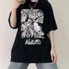 Itachi Japanese Cartoon Print T-shirt Men Women Tokyo Street Style Humor Trend Akatsuki Hip-hop Couple Top Women's Cotto 4233