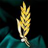 Delicate Ear of Wheat Brooches Women's Dainty Crystal Pin Accessory Trendy Pins Jewelry for Daily Wear Parties Dates