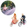 1/64 Scale People Figurines Miniature Bicycle Model DIY Diorama Table Decoration