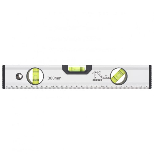Smgda 300mm Powerful Magnet Level, Measures 45, 90, and 180, Aluminum Alloy Construction, for Measuring Wall Level, Checking Floor Level, Mounting