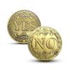 1pc Yes No Coin 3D Embossed Flipping Challenge Coin Decision Maker Lucky Diameter 40mm Commemorative Coins Collection