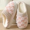 2025 new plush cotton slippers winter home indoor warm shoes non-slip thick-soled cotton slippers
