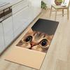 1Pcs Cute Cat Pattern Floor Mat Modern Kitchen Polyester Rug Non-Slip Colorful Indoor Carpet, For Home Bathroom Bedroom Living Room Decor