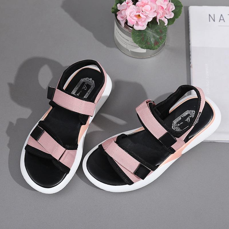 Fashion Large Size Sports Sandals for Women's Summer 2025 New Casual Adjustable Sponge Cake Thick Soled Beach Shoes