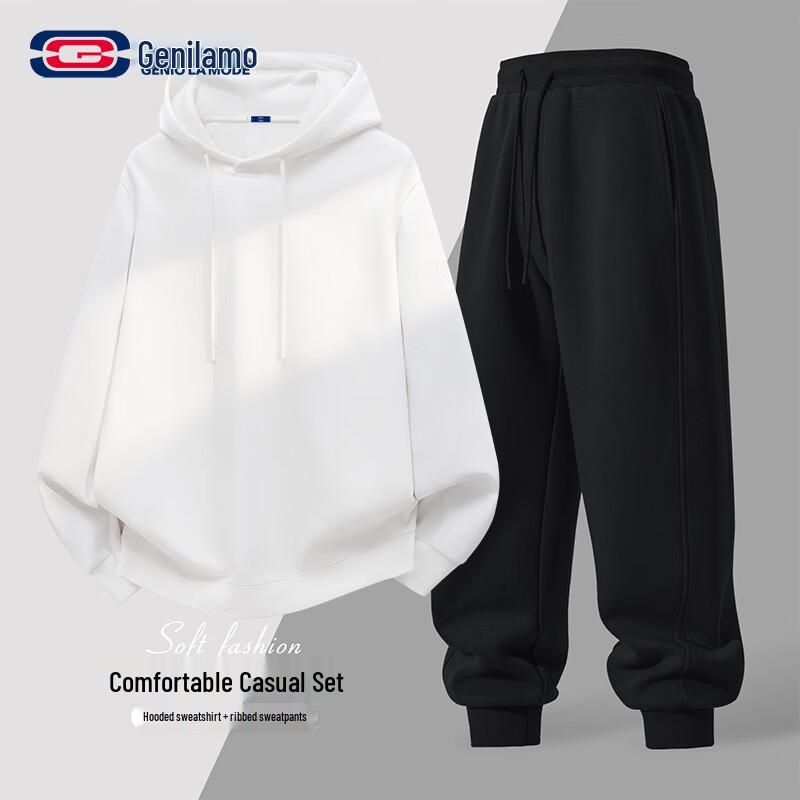 GENIOLAMODE Men's Casual Hoodie & Jogger Set