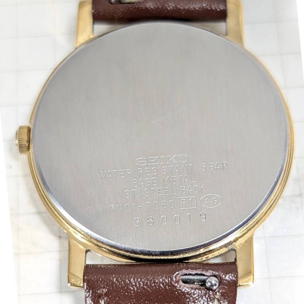 SEIKO SPIRIT Battery and Strap Working Men's Watch, Replaced, Condition, V-87