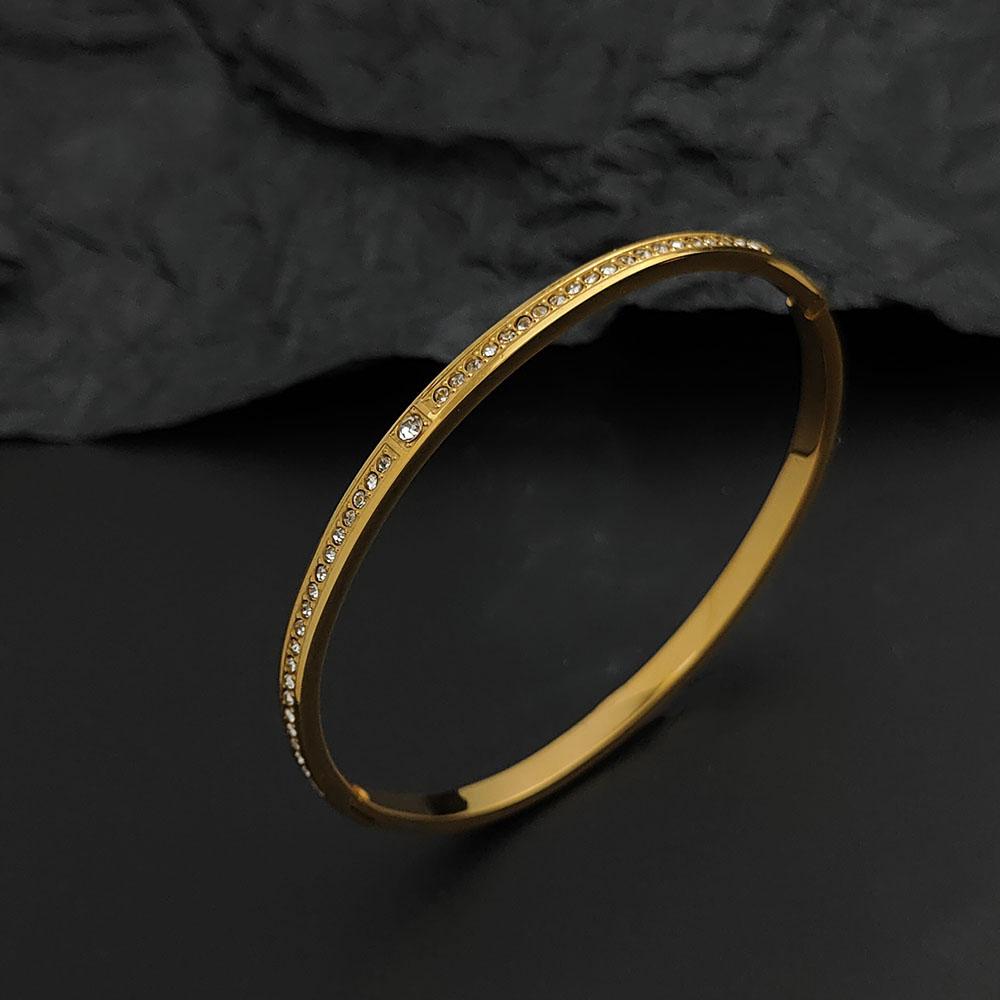 Charming Star Zircon Gold-plated Stainless Steel Women's Bracelet, Waterproof and Rust-free, Worn By Couples