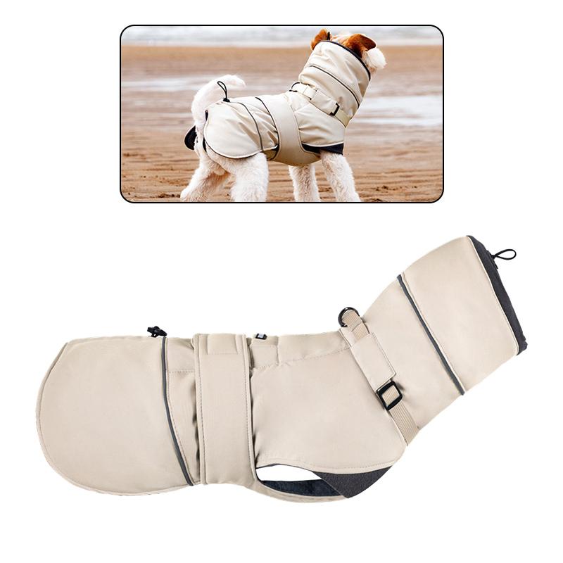 

2025 New Pet Keeping Warm Clothes for Autumn Winter High Necked Dog Stormcoat With Reflective Tape Waterproof Dog Down Jacket M