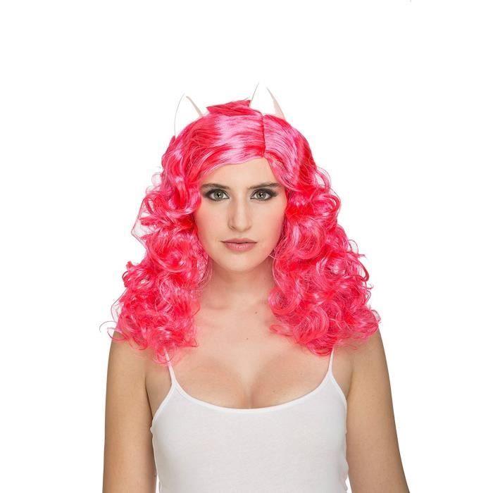 Viving Costumes Viving Costumes 204636 - KVM PŘEPÍNAČ - 204636 Kudrnatá Kitty Rose Paruka (Taille Unikátní)