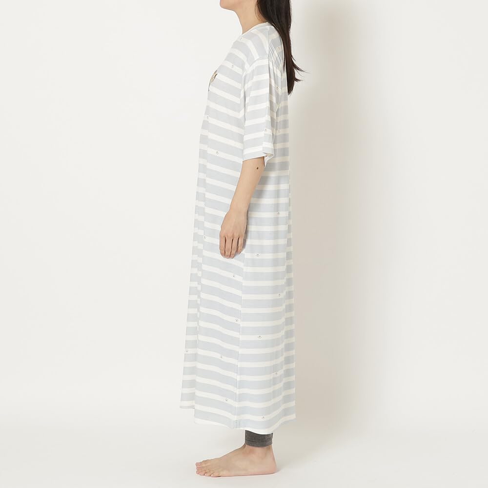 Fuku Fuku Nyanko Loungewear Soft and Relaxed Sizes Featuring a Cat Popping and Cute One-Piece Dress, Melting, Comfortable, Maxi, M-L, Out, Happin's,