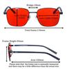 SHINU Glasses Men Women Y2k Red Glasses Orange Lenses for Eyes Anti Light Blue Woman Glasses Help Sleep Better Red Lens Eyewear