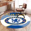 Custom Name Chelsea Football Club Printed Round Rug Carpet Chair Rug Area Rug Entryway Doormats,for Office Chair Living Room Bedroom Kitchen Room.