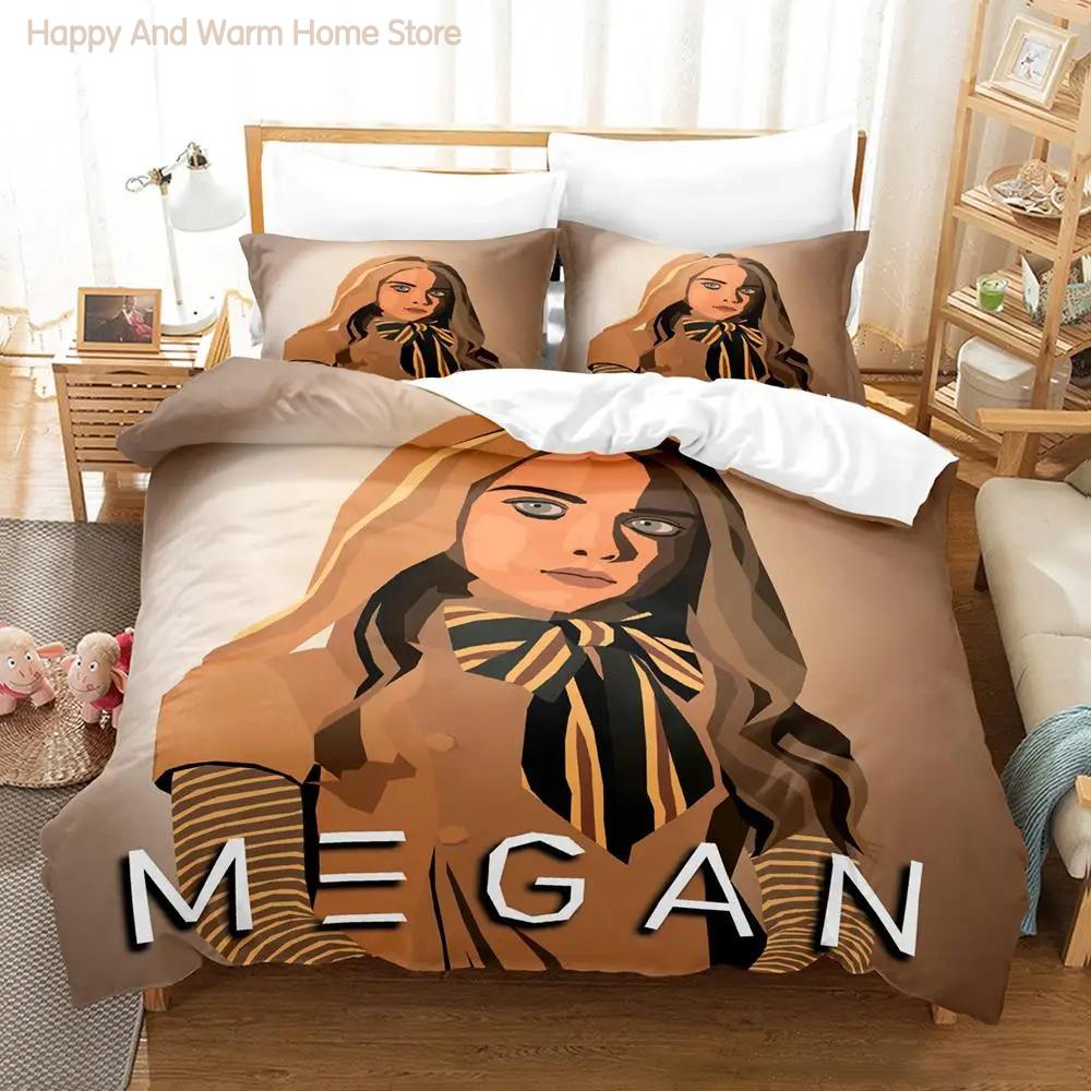 M3Gan Movie Bedding Set Single Twin Full Queen King Size Bed Set Aldult Bedroom Duvetcover Sets 3D Anime Bed Sheet Set