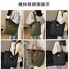 Autumn and winter new shoulder bag rhombus bright thread cotton bag down underarm bag large capacity versatile solid color lightweight tote bag