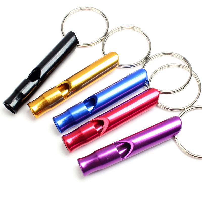 Small Multifunctional Aluminum Emergency Survival Whistle Keychain Camping Hiking Outdoor Tool Training Whistle