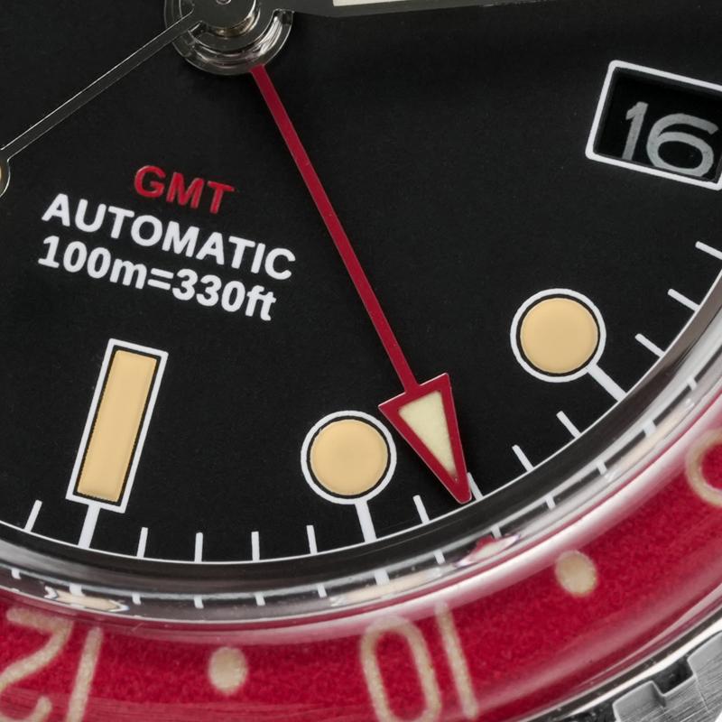 Watchdive WD6542 Luxury Watch NH34 Mechanical Movement Bubble Ball Sapphire Crystal BGW9 Night Light 10Bar Waterproof 38mm GMT