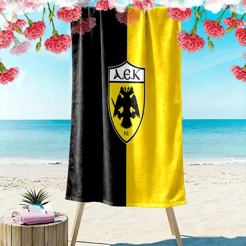 AEK FC Print Beach Towel, Large Soft Quick Dry Towel for Beach Camping Swimming