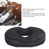 Donut Gel Cushion Pad Ease Discomfort Ergonomic Prostate Surgery Recovery Cushion for Tailbone Black 2U