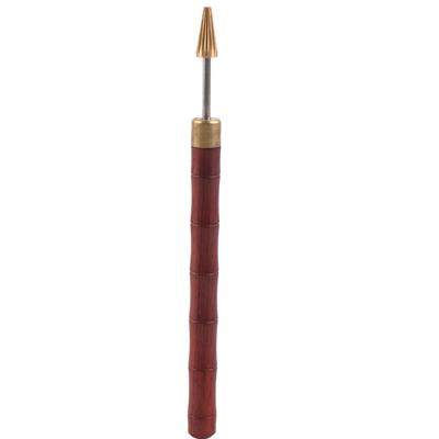 Edge Oil Pen Red Sandalwood Handle Brass Head with Double Bearing DIY Leather Craft Tool