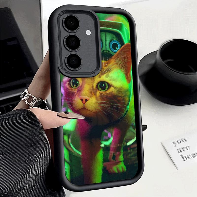 Phone Case for Samsung Galaxy A17 A16 A15 A14 A13 Stray Cat Game B-12 A56 A36 A26 A55 A35 A25 A54 A34 A24 A53 A33 A23 A07 A06