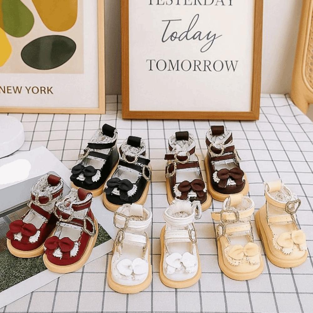 

1 Pair Mary Jane Shoes 1/6 Bjd Doll Shoes Leather Shoes Doll Mini Sports Shoes Kids Gifts білий