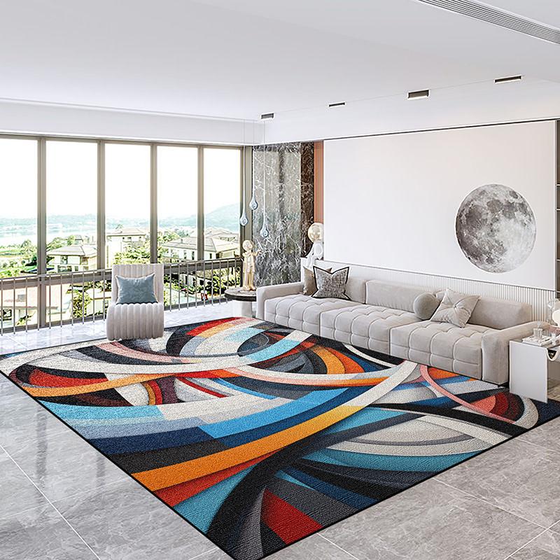 

Nordic Light Luxury Large Area Rugs for Living Room Abstract Decoration Sofa Side Carpets Easy Clean Bedoom Cloakroom Floor Mats 60*90cm