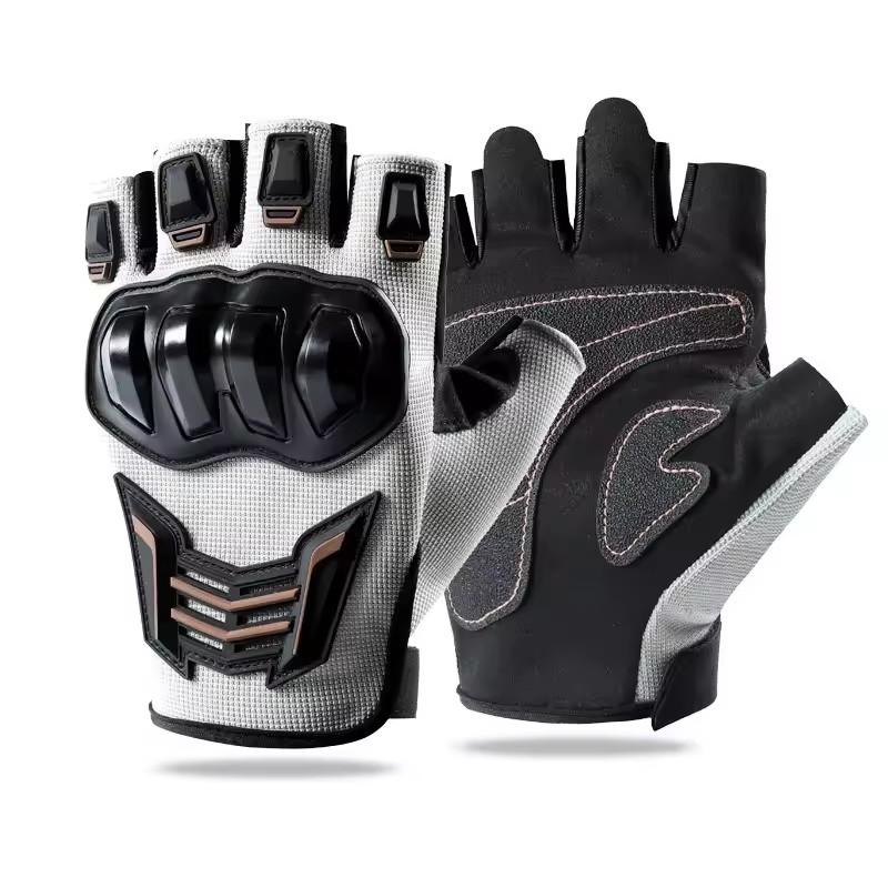 Breathable Motorcycle Gloves Half Finger Wear-Resistant Anti-Slip Racing For Outdoor Cycling Electric Bike Anti-Fall Protection