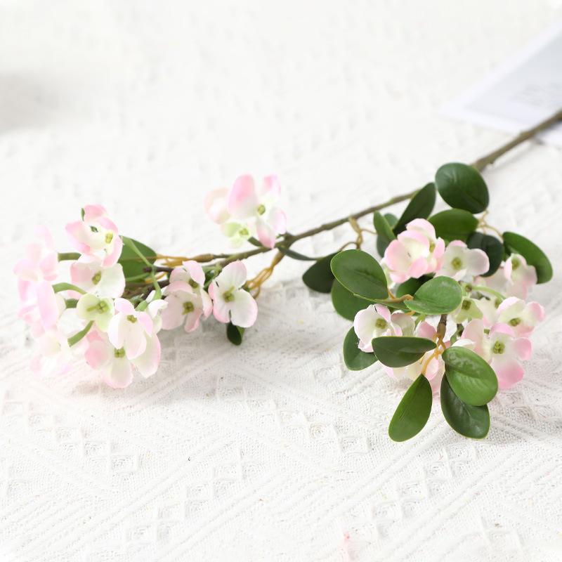 

Artificial bean leaf flower Begonia flower, round leaf bean flower home simulation plant светло-розовый