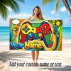 Fantasy Adventure Theme Beach Towel Personalized Custom Name & Text Soft Quick Dry Beach Towel for Swimming Travel