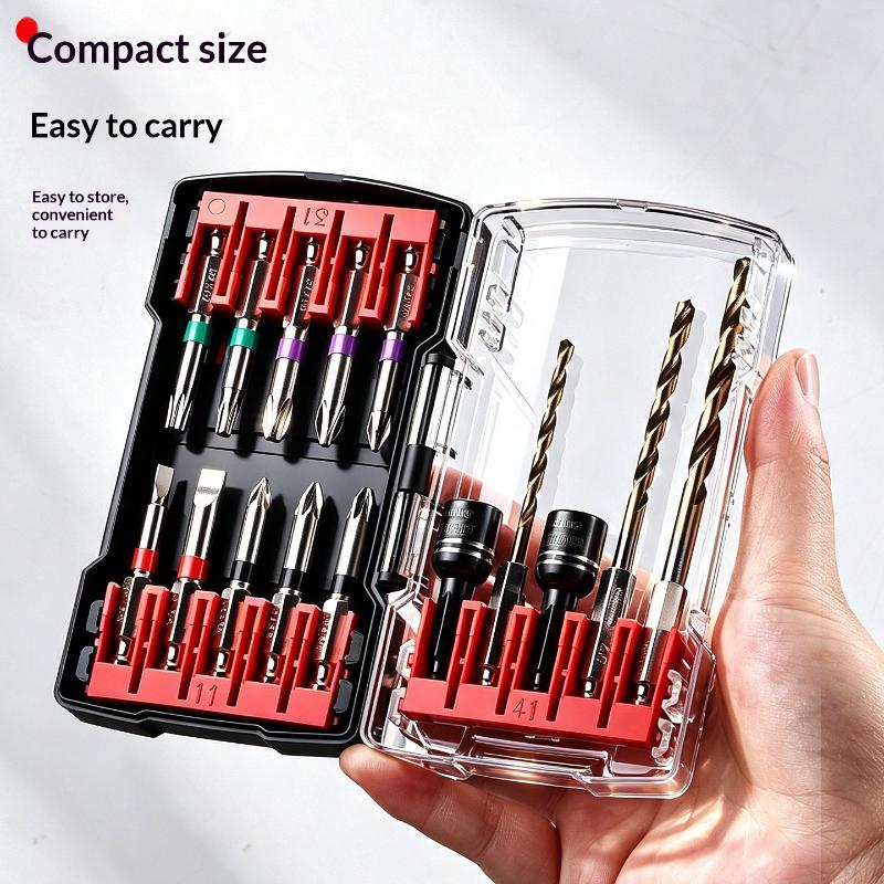 15PCS Impact Driver Bit Set Universal Magnetic Hex Shank Screwdriver Bits for Power Drill Multi-scenario Repair Use