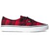 Authentic Plaid Sneakers Breathable Textile Red/Black/White