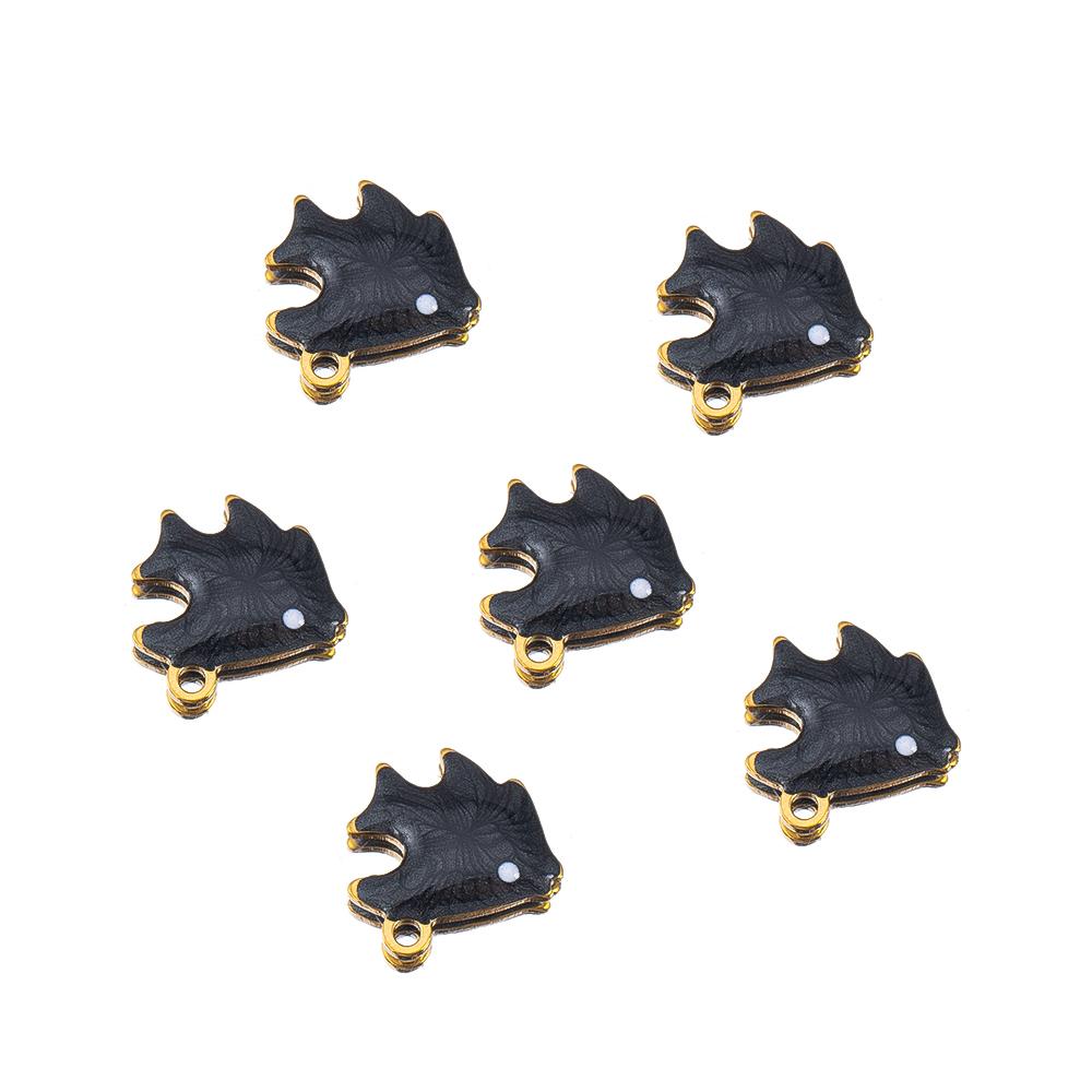 10pcs Stainless Steel Enamel Octopus Seahorse Dolphin Crab Clown fish Charm Bracelet Earring Pendant Base for DIY Jewelry Making
